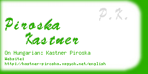 piroska kastner business card